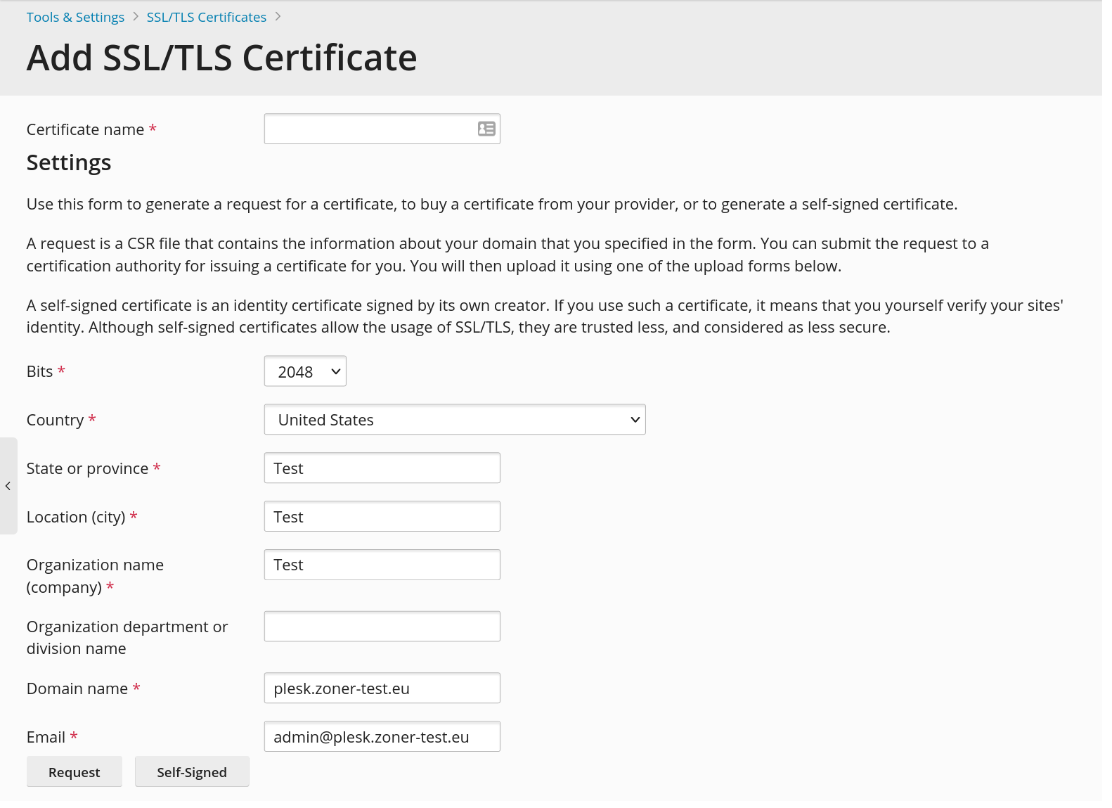 plesk tls versions